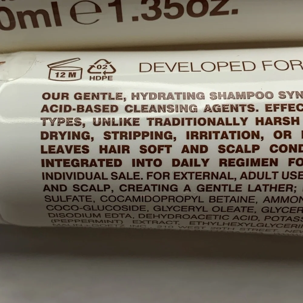 MALIN & GOETZ Clarifying Peppermint Shampoo New